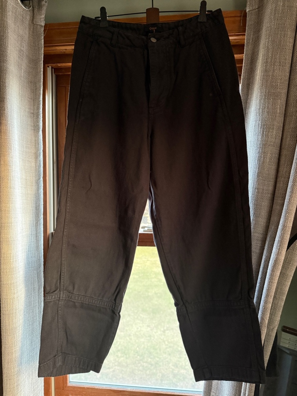 Quince Black Cropped Workwear Pants - Women's